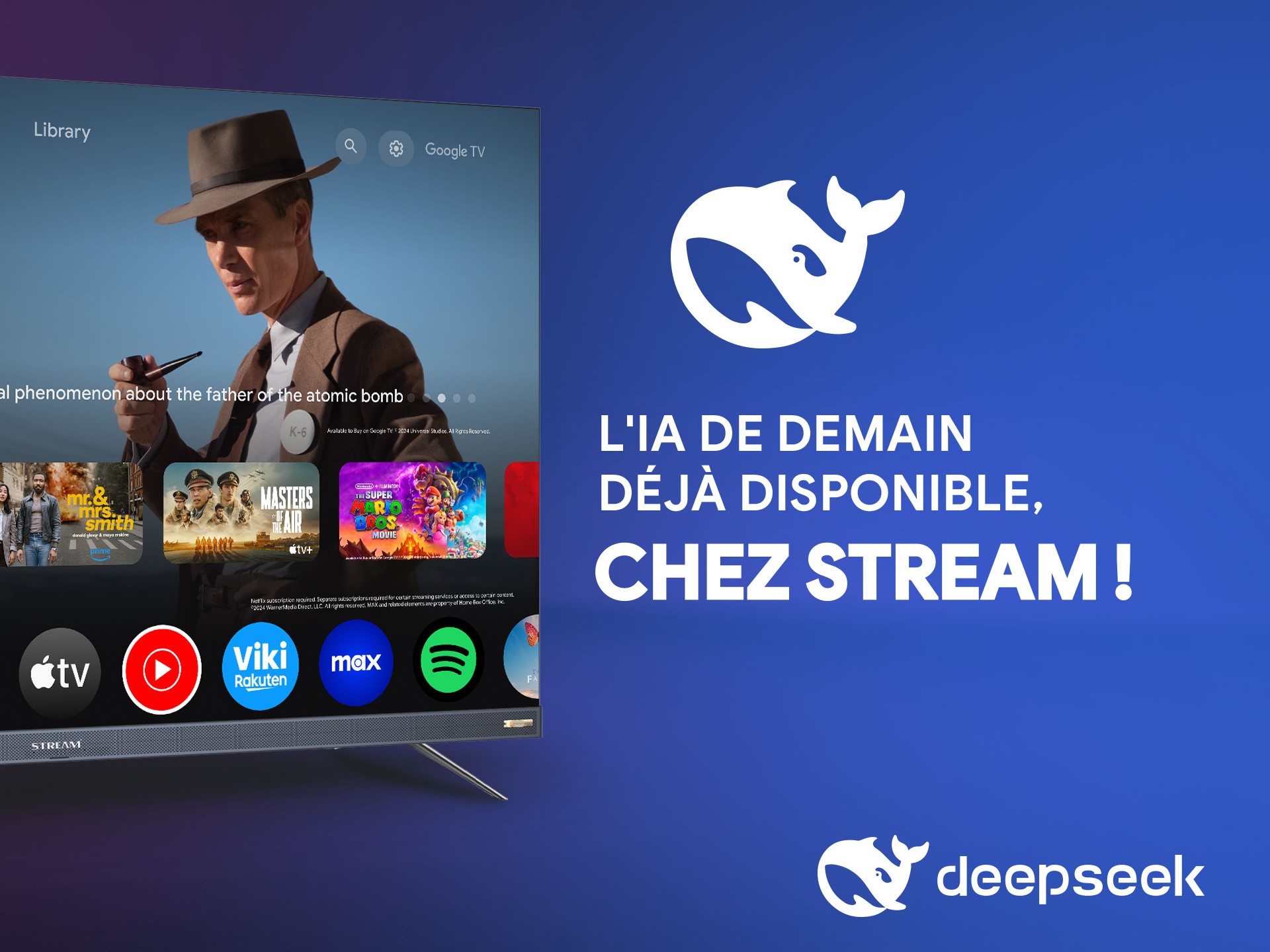 STREAM révolutionne ses téléviseurs avec l’intelligence artificielle : DeepSeek et TV Caption bientôt disponibles sur Google TV 5.0 (Android 14)